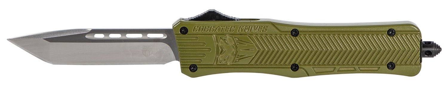 CobraTec Knives MODCTK1MTNS CTK-1 Medium 3" OTF Tanto Plain D2 Steel Bl... - CobraTec Knives - TANTO