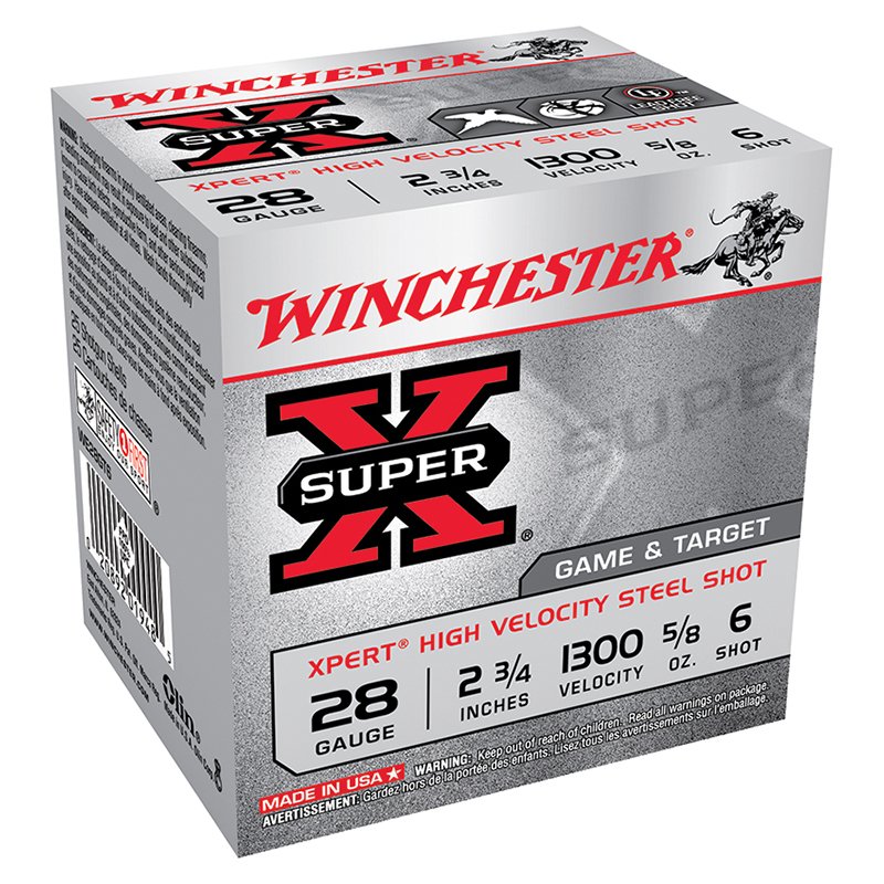 Winchester Super-X 28Ga 2.75" 5/8oz #6 Waterfowl Ammo - Winchester - 28 Gauge