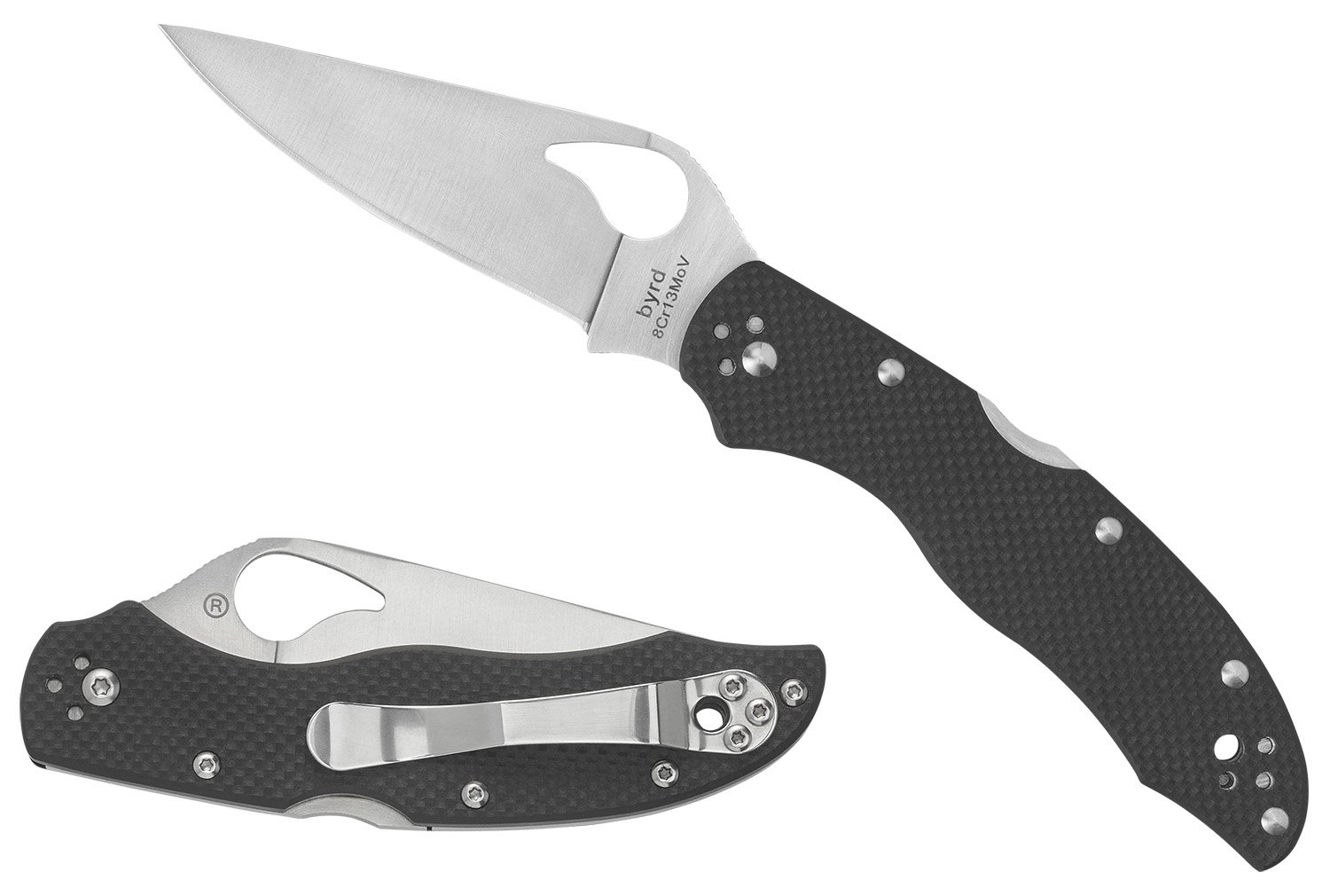 Spyderco BY01GPS2 Harrier 2 3.39" Part Serrated G10 Handle Folding Knife