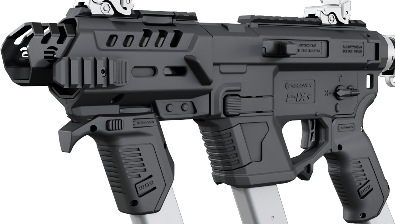 Buy Recover Tactical PIXPMG01 P-IX+MG Metal Front Guard Black w/ Mag Holder online