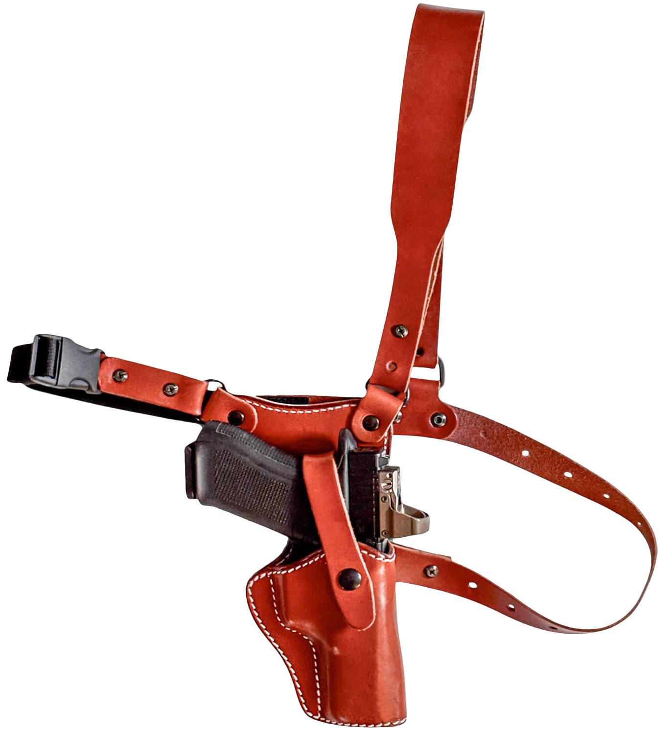 1791 Gunleather PFC-2.1-CBR-R Optic Ready Holster Brown RH Glock 17/19/22/23/45 - 1791 Gunleather - BROWN
