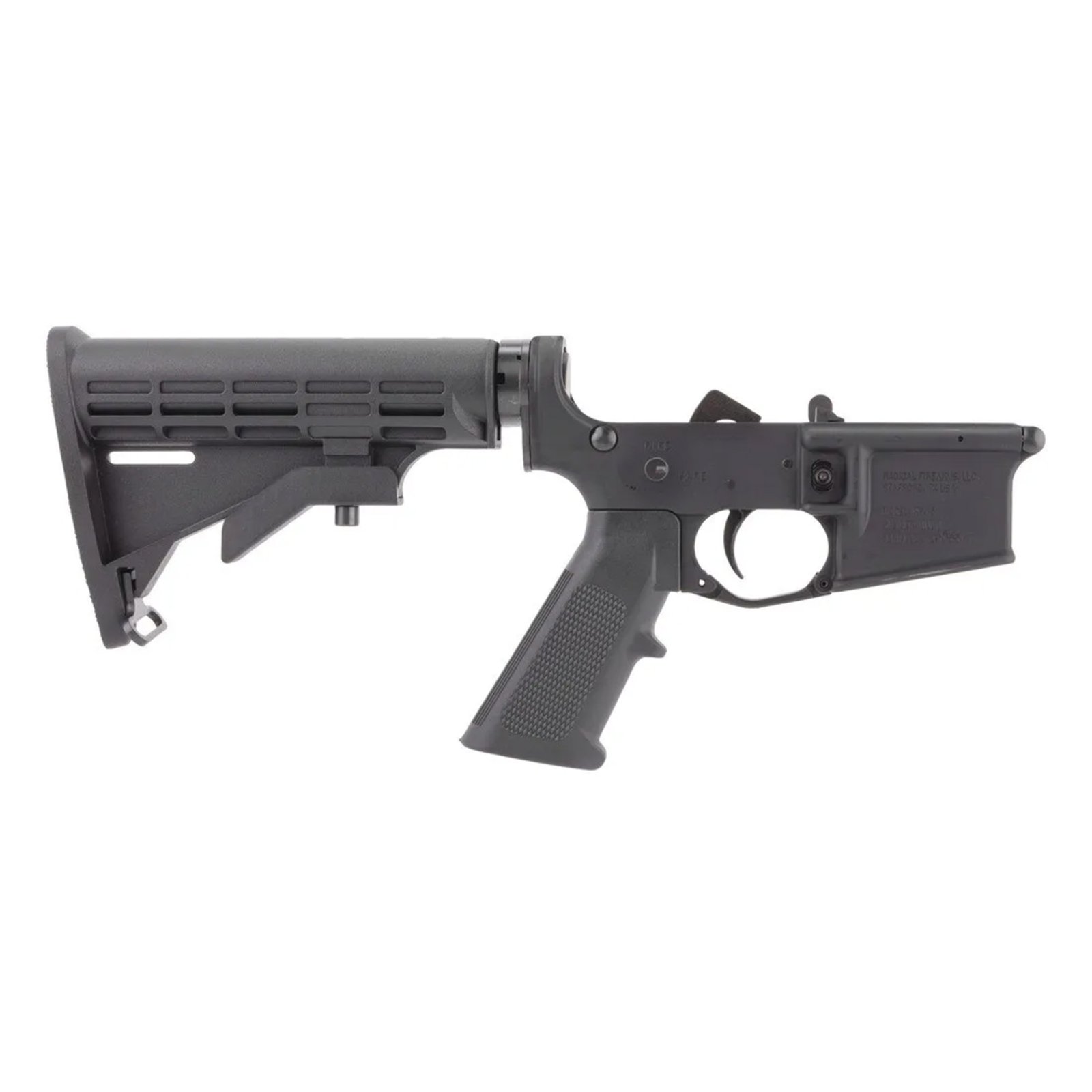 RADICAL COMPLETE AR15 LOWER BLK Mil-Spec Forged AR15 Lower Receiver (Complete) 7075, M4, Type 3 Hardcoat Anodize