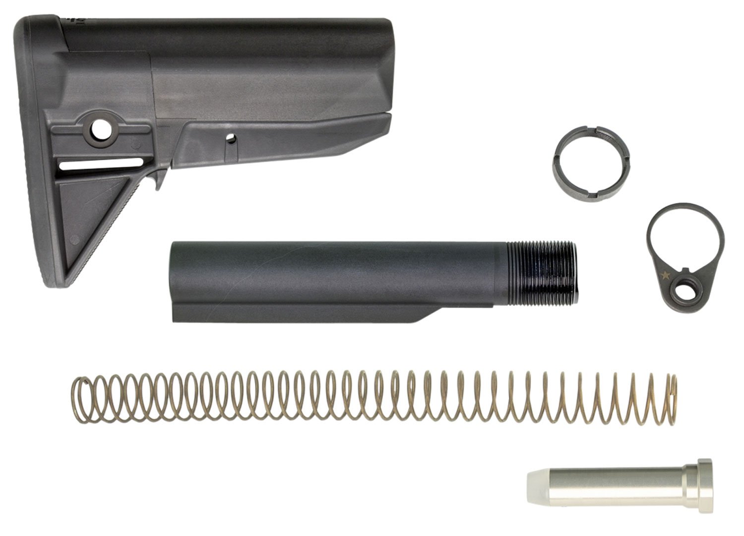 Bravo Company BCM-GFSK-MOD-0-BLK AR-15 Stock Kit Black Polymer - Bravo Company Manufacturing - RIFLE