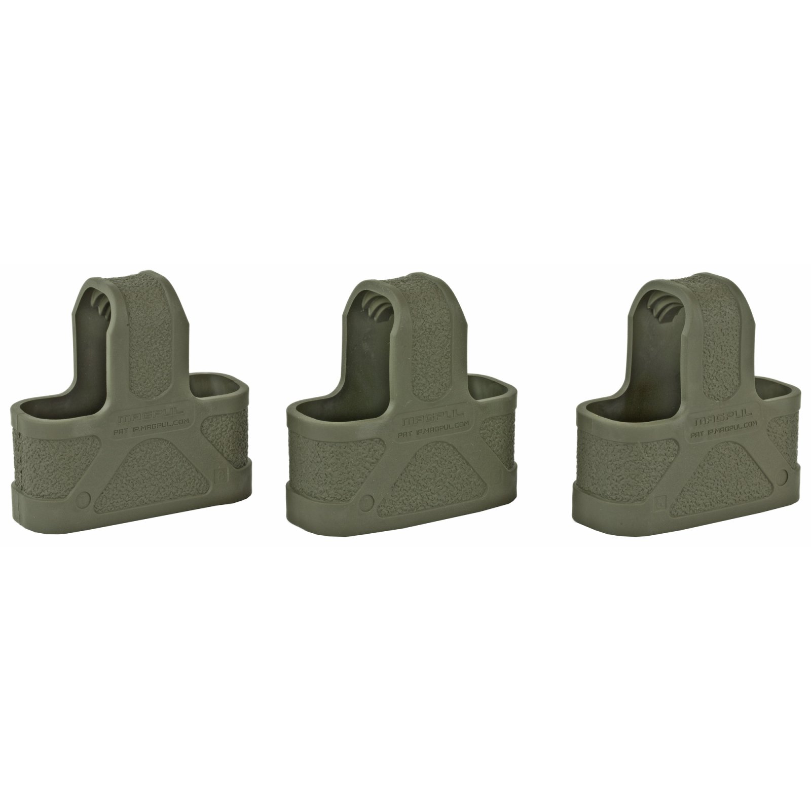 Magpul MAG001-ODG Original Magpul Made of Rubber w/ OD Green Finish for 5.56x45mm NATO Mags/ 3 Per Pack