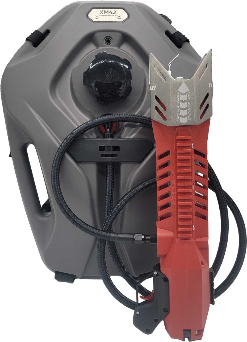 XM42-X Flamethrower with Backpack Tank - RED XM42-BPT-COMBO-RED