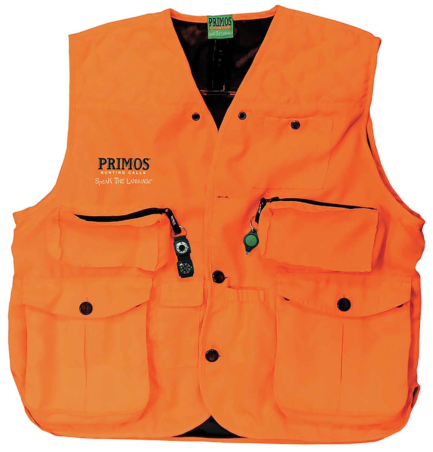 Primos 65705 Gunhunter's Hunting Vest 3XL Blaze Orange Features Compass ...