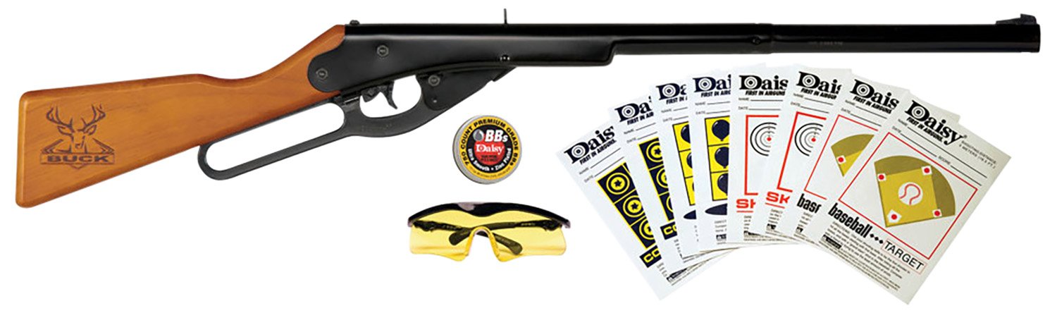 Daisy 994105403 Buck Shooting Kit .177 BB 350fps Stained Hardwood - Daisy Manufacturing Co., Inc. - LEVER