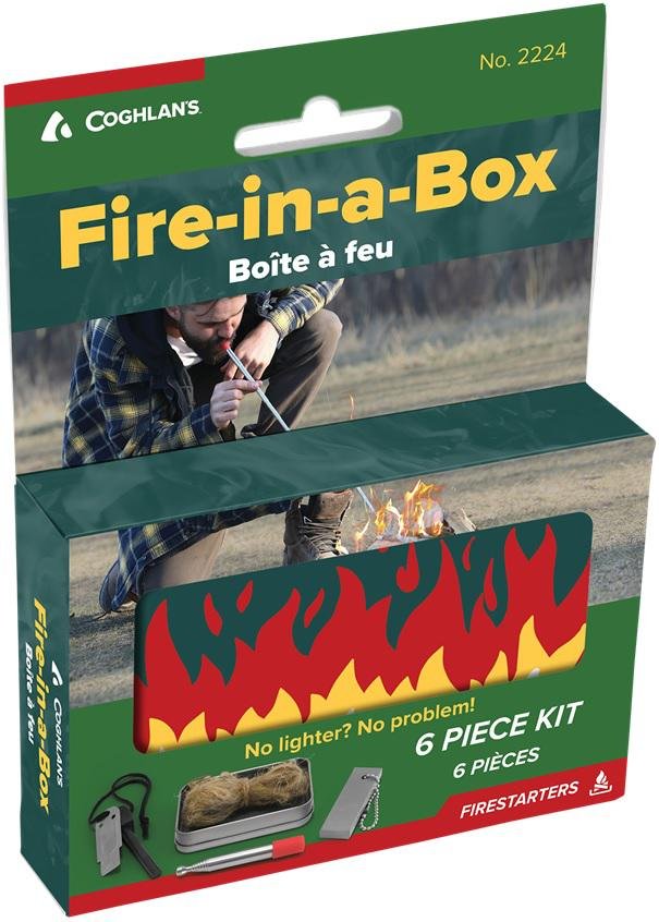 Buy Coghlan's Fire-in-a-Box Kit Magnesium Bar & Flint Rod Waterproof Tin online