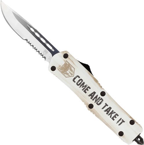 Cobratec FS3 OTF Knife MCATIFS3DS 3" Drop Point Serrated Blade - CobraTec Knives