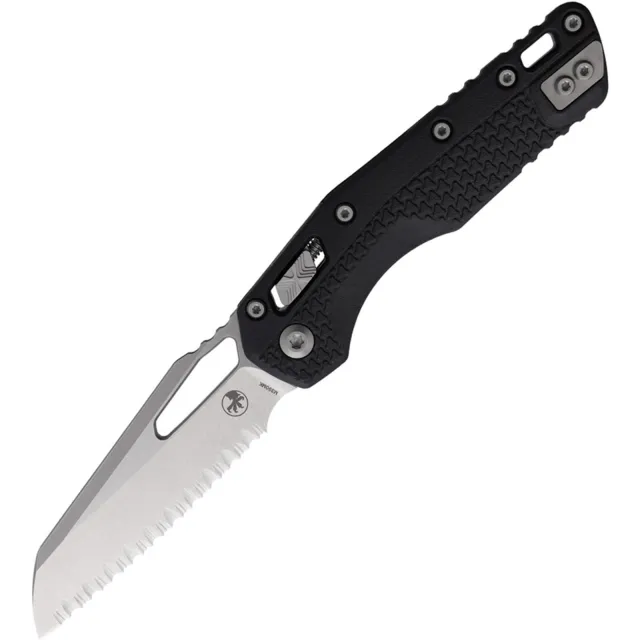 Microtech MSI 210T-12PMBK Wharncliffe 3.88 In Black Stonewash Full Serr
