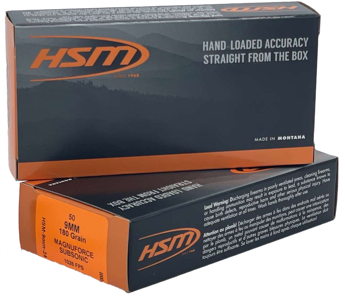 Buy HSM 9mm-24-N Subsonic 9mm Luger 180gr Hard Cast Lead FN 50rd Box online