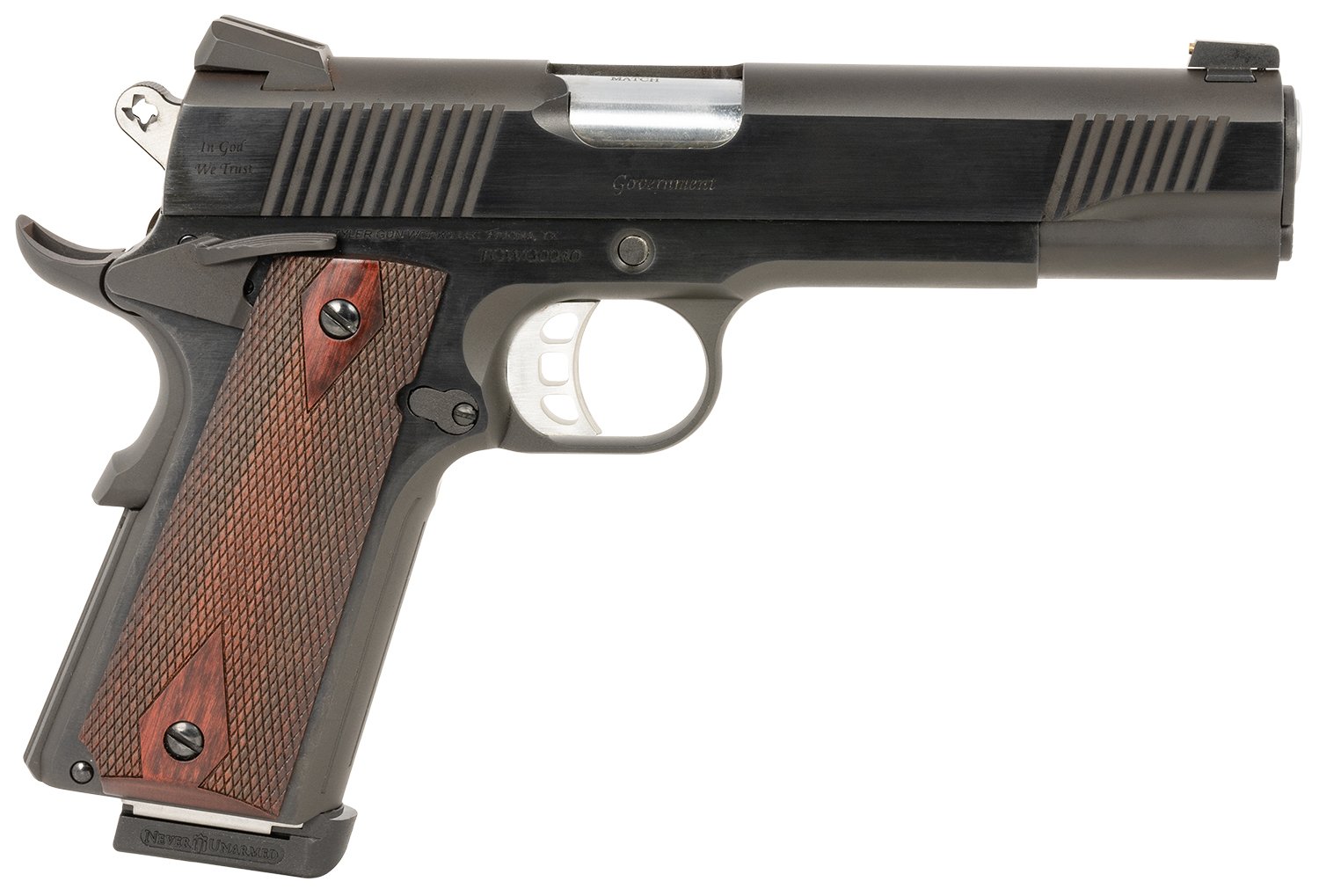 Tyler Gun Works TGWGVBL45 1911 .45 ACP 5" Blued Slide Walnut Grip - TYLER - .45 ACP/Auto