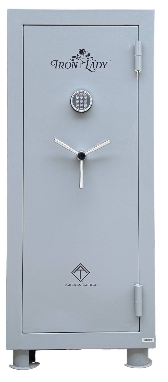 ATI IRON LADY MODEL M HOME SAFE 59X26X20 ELECTRONIC PANEL DBL FIRELINER FP 1200 GREY 24 GUN - American Tactical Inc