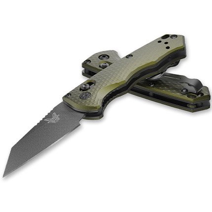 Benchmade 2900BK-2 Auto Immunity 2.5" CPM-M4 Blade, Green Aluminum Scales - Benchmade