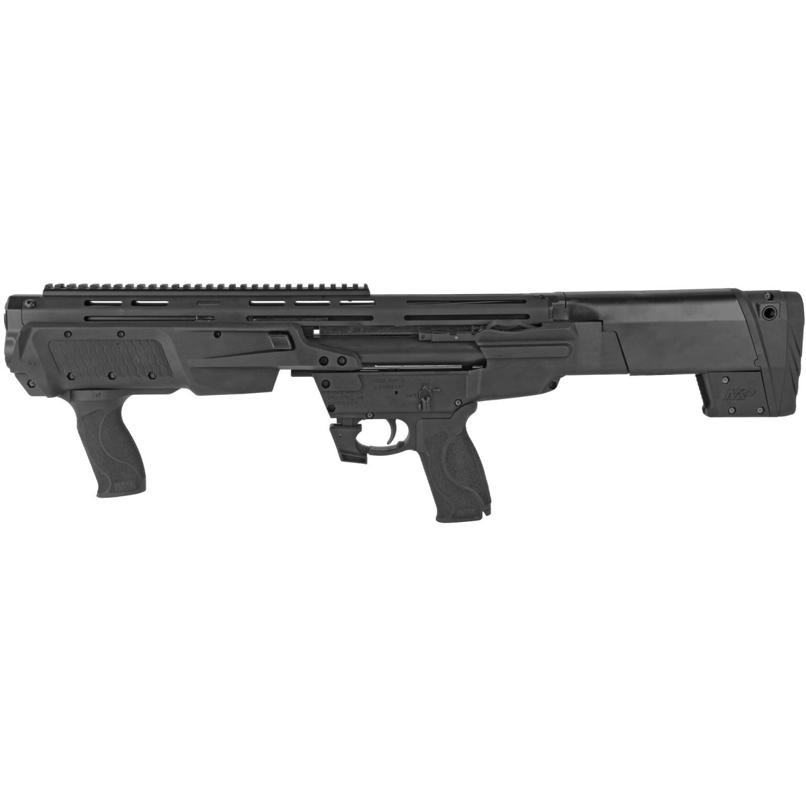 Smith & WESSON M&P 12 12ga 19in 6rd/7rd 3in RH Pump-Action Shotgun (12490) - Smith & Wesson - 12 Gauge