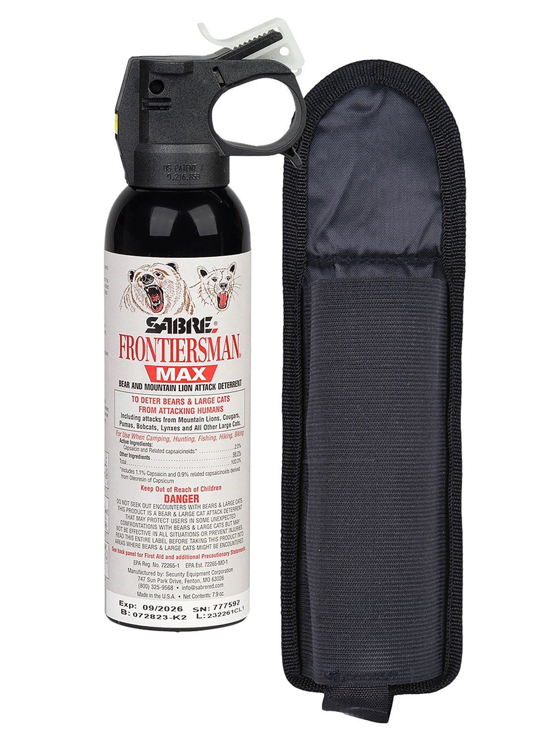 Buy Sabre Frontiersman Capsaicinoids 40ft 7.90 oz Canister Includes Holster online
