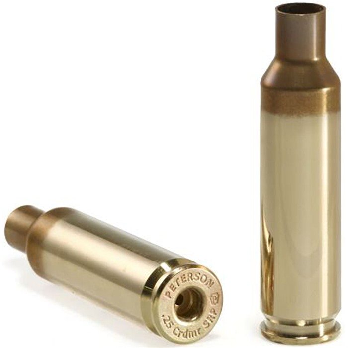 Peterson PCC25CSRP 25 Creedmoor Brass, Small Rifle Primer, 50/Box - Peterson Cartridge Company - 25 Creedmoor