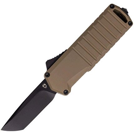 A2 A2ST6BRD2BK2A1 Badger OTF Desert Black Tanto Fine Edge Aluminum Handle