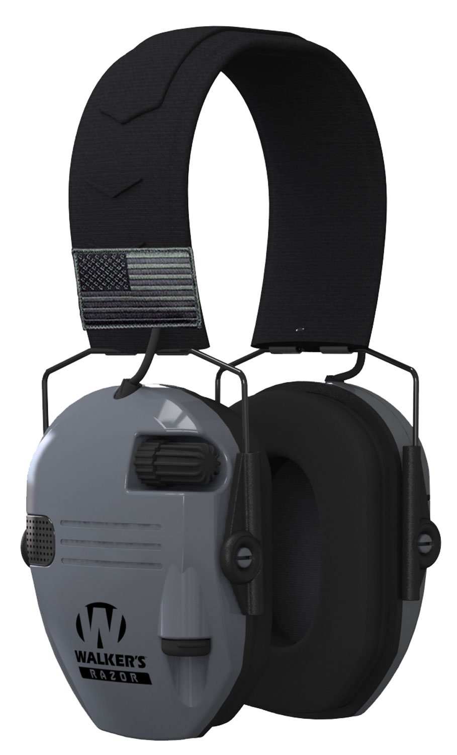 Walker's GWPRSEMPATGY Razor Patriot 23 dB Electronic Earmuff Gray - WLKR