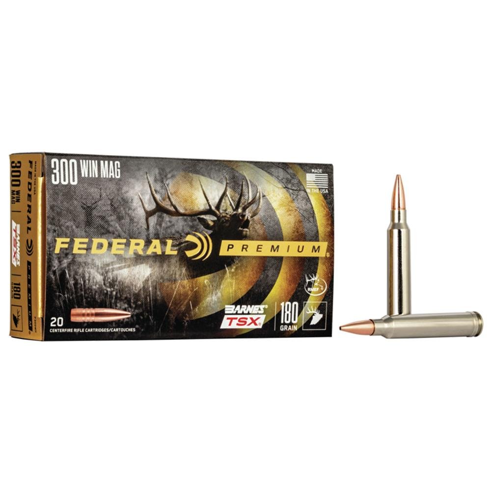 Federal P300WP Premium 300 Win Mag 180 gr Barnes TSX Bullet 20 Per Box/ 10 Cs