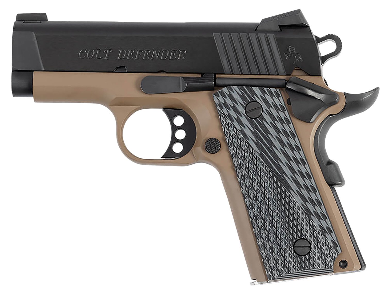 Colt Mfg O7800XEFDE Defender 45 ACP 7+1 3" Black Carbon Steel Serrated - Colt - 45 ACP