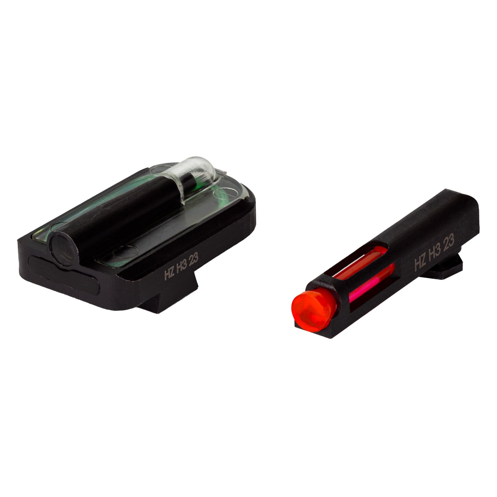 HiViz GLFD21 FastDot H3 Sight Set for Glock Red/Green Fiber Optic Tritium
