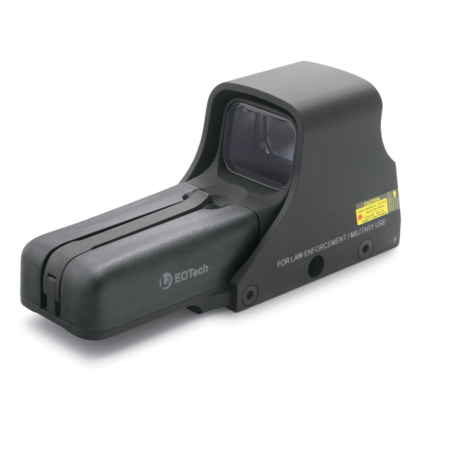 EOTech 512.A65 Holographic Sight, AA Battery, 65 MOA Circle, 1 MOA Dot, Aluminum Hood, Weaver/Picatinny Rail, Black - EOTech - 1.20" X 0.85"