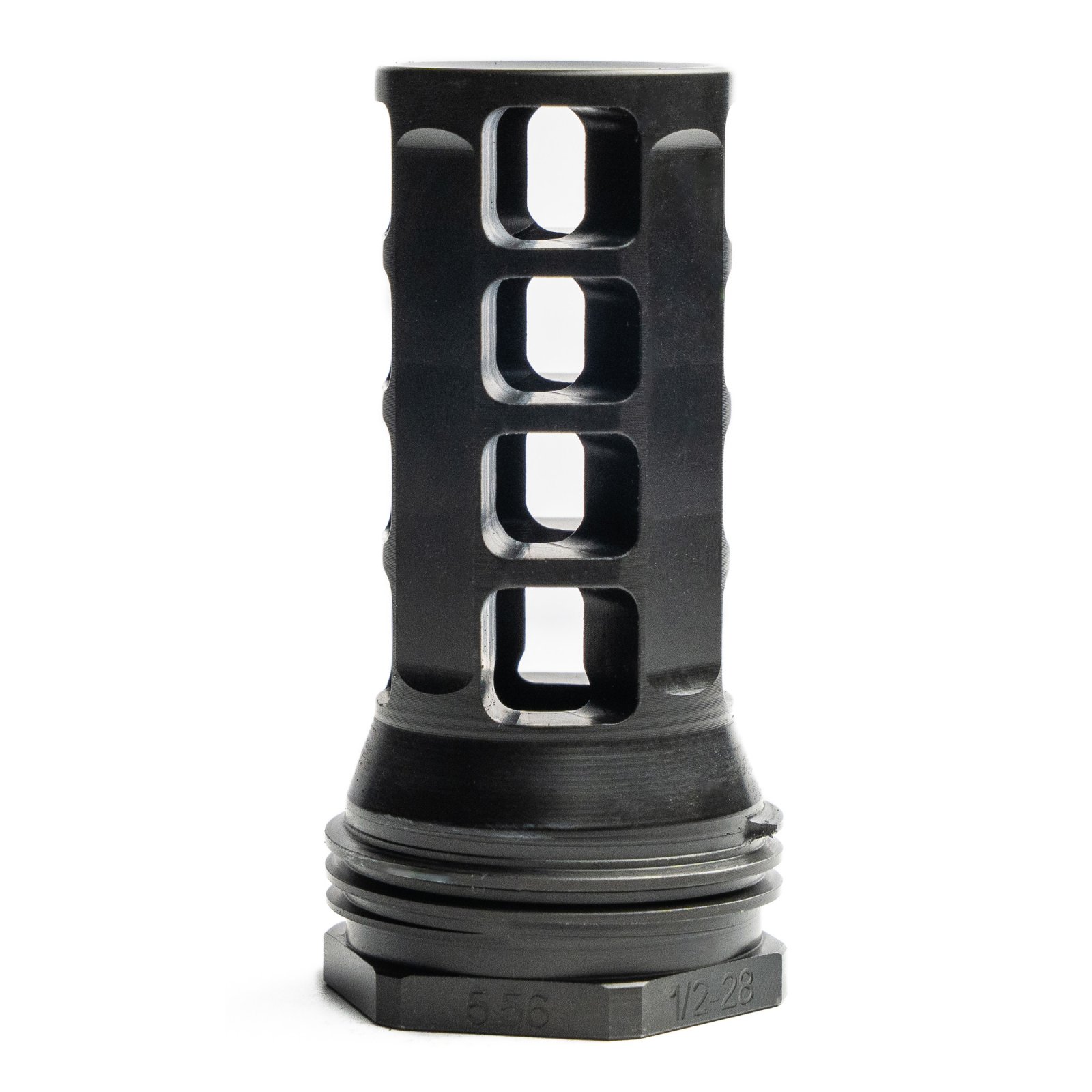 HUXWRX 1598 Muzzle Brake-QD .338 Cal 3/4x24 Black