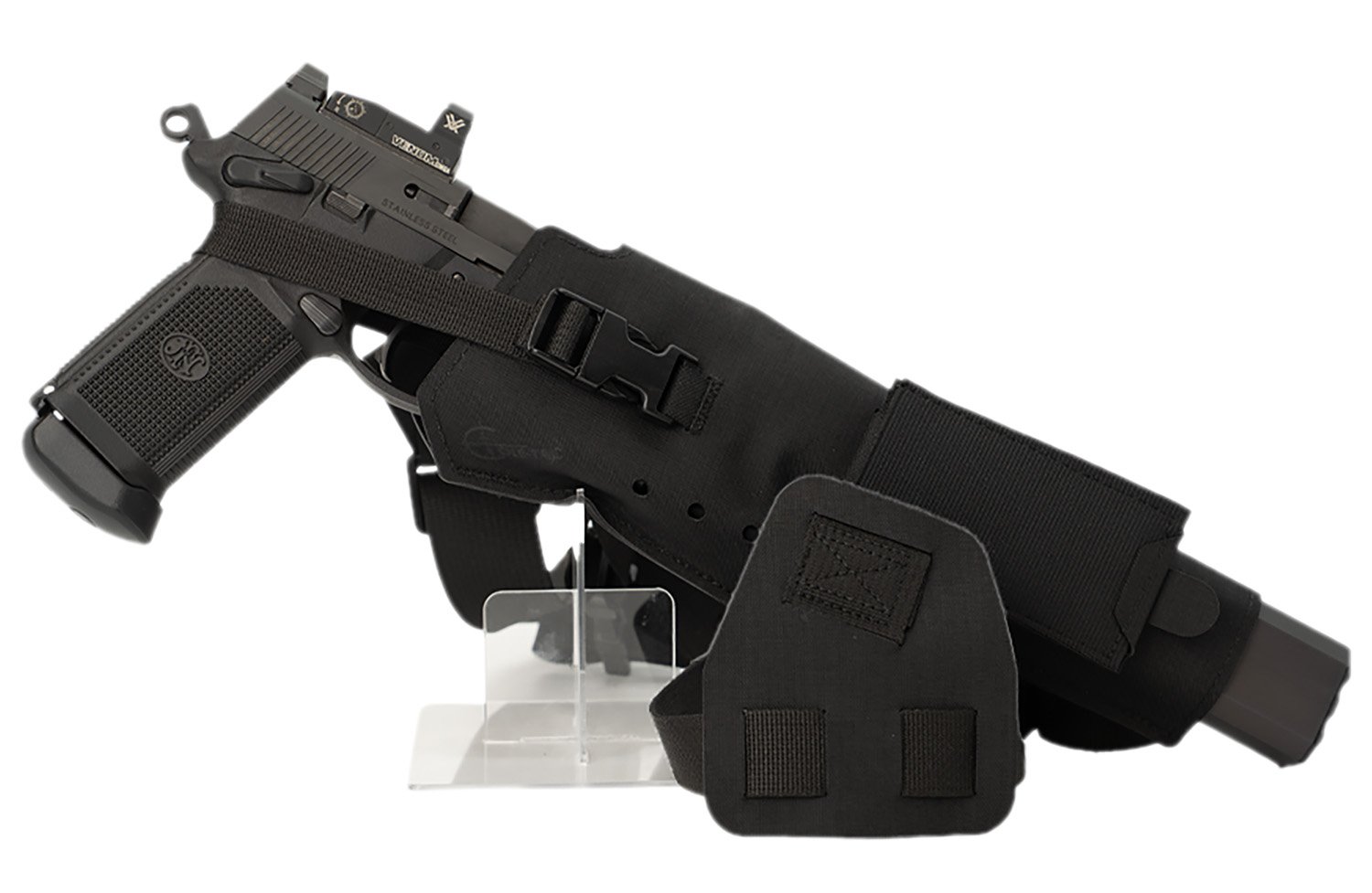 Cole-tac VWX102 Varmint Wrangler XL Pistol Holder Chest Black Left Hand