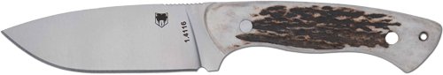 Cobratec CTTWMSTG4 Twin Mountain 4" Fixed Blade Genuine Stag w/Sheath