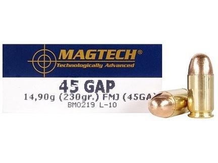 Magtech 45GA SPORT SHOOTING 45 GAP Full Metal Jacket 230 GR 50Box/20Case - Magtech Ammunition - FULL METAL JACKET