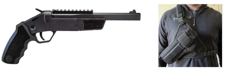 Rossi SSPB9BKKIT Brawler .410Ga/.45LC 9" Black Chest Rig/Holster Kit - ROSSI - 410 Bore | 45 Colt