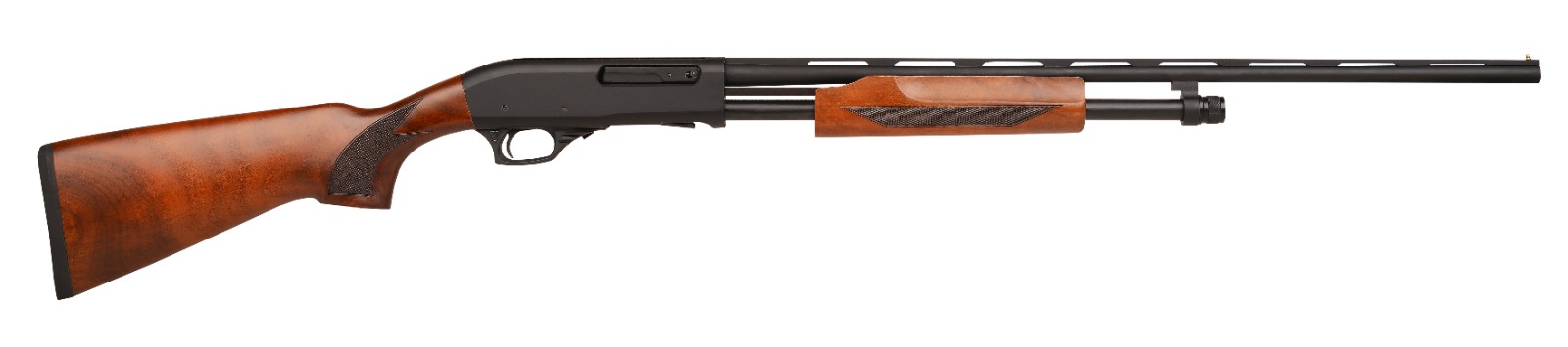 ADAM P20W28 P410 20GA Pump Shotgun, 28" Barrel, 3" Chamber, Walnut Stock