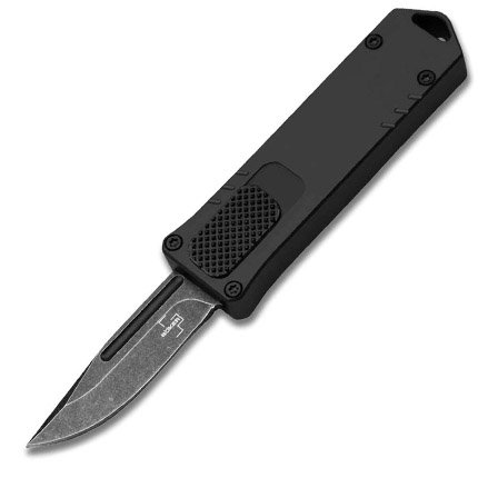 Boker Plus USB OTF 2.0 Black D2 Steel Slide Lock Aluminum Handle