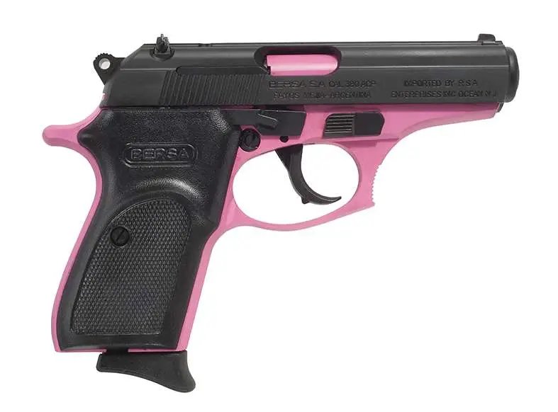 Bersa T380PNK8 Thunder 380 ACP 3.50" 8+1 Pink Cerakote Black Steel...