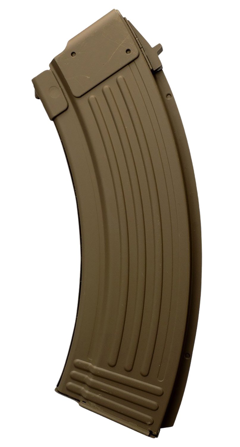 Buy Global Ordnance LLC 810091157466 30rd Fully Ribbed 7.62x39mm Fits AK-47 FDE Steel online