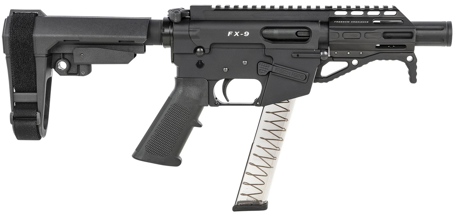 Freedom Ordnance FX9P4S 9mm 31+1 4" Black Nitride Barrel AR Pistol - Freedom Ordnance - 9mm Luger