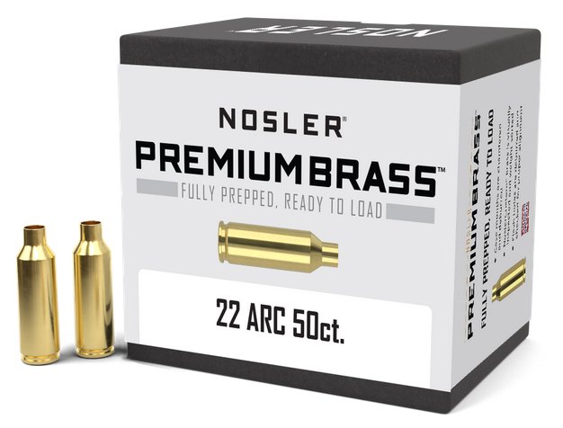 Buy Nosler 10270 Premium Brass 22 ARC, 50ct, Prepped & Deburred Cases online