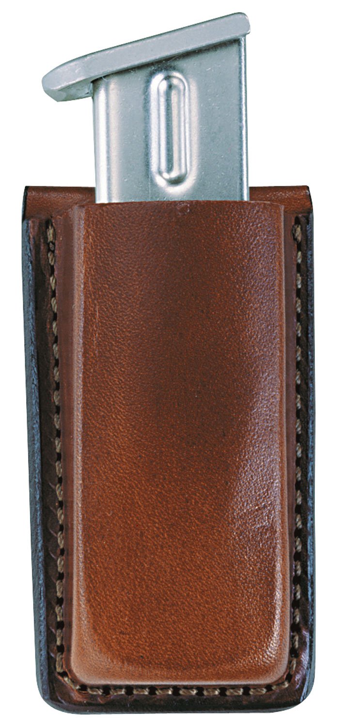 Bianchi 10734 Open Top Magazine Pouch Tan Leather 9mm 10mm 40 45 Caliber