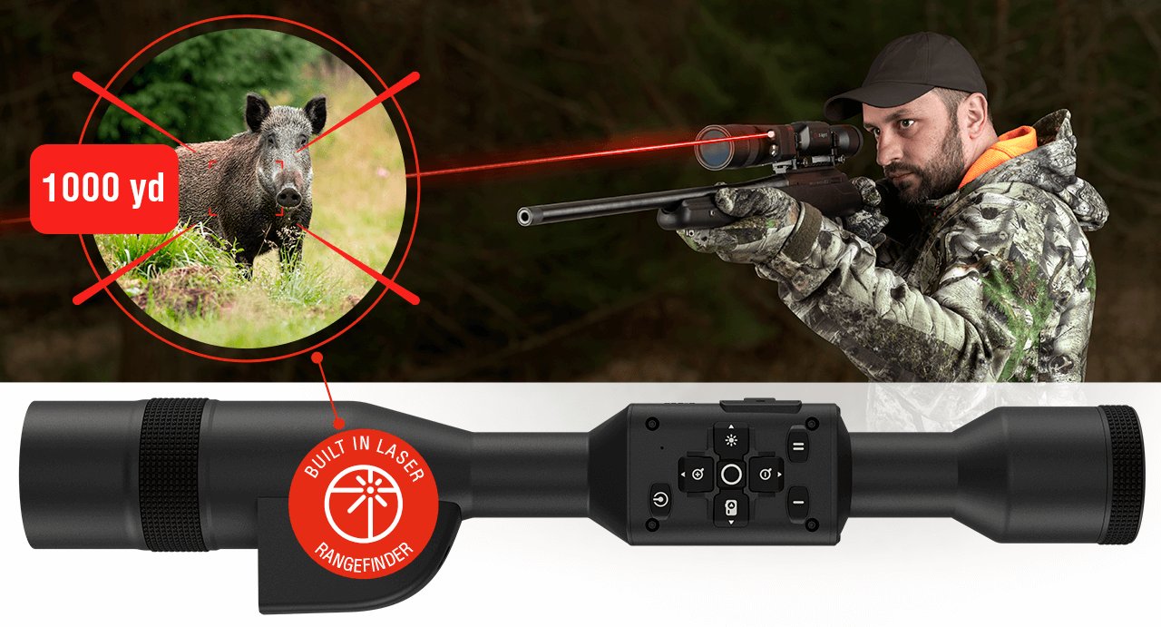 ATN X-Sight 5 LRF Night Vision Scope 5-25x 30mm Black Anodized