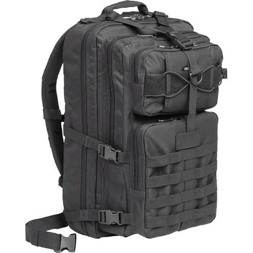 Bulldog Tactical BDT Medium Backpack, Black, 21Hx15Wx11.5D, MOLLE Webbing, Hydration Bladder, Heavy-Duty Zippers - Bulldog