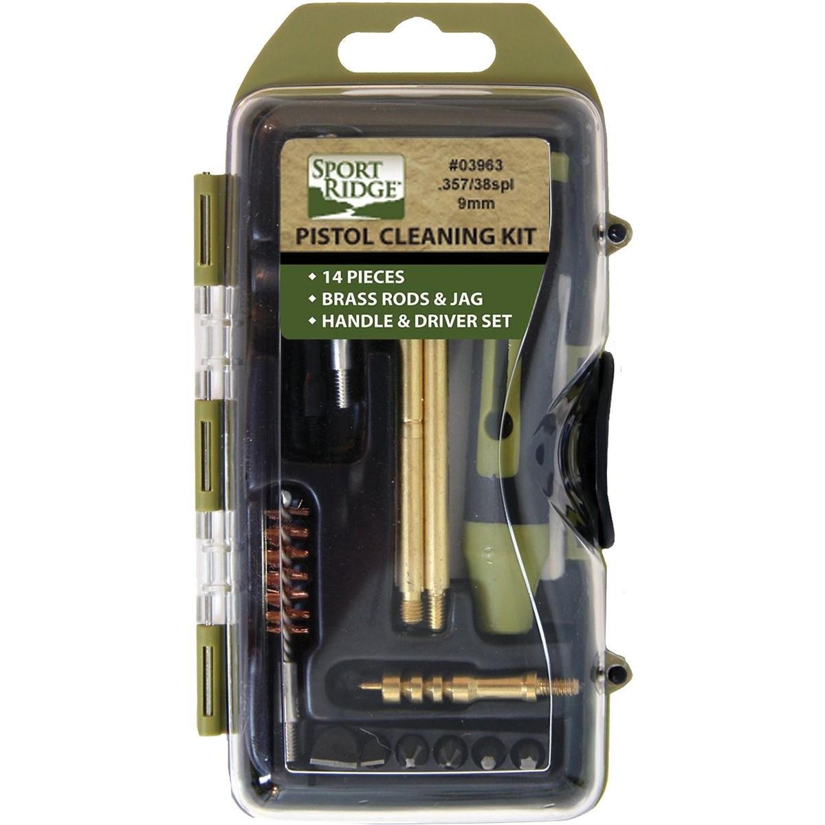 Military Products 3963 Pistol Cleaning Kit .357/.38SPL/9MM 14-Piece Set