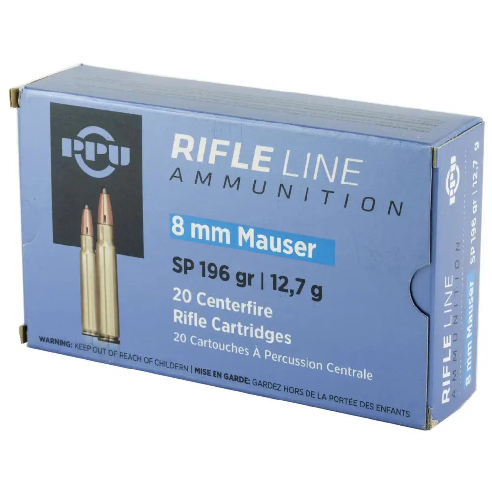 Prvi Partizan PP8S 8mm Mauser 196gr Soft Point Ammo 20 Rounds