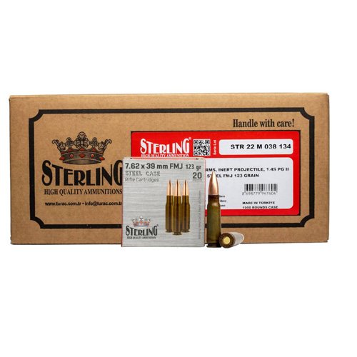 Buy Sterling 8698779967604 7.62x39 123gr FMJ Steel 1000rd online