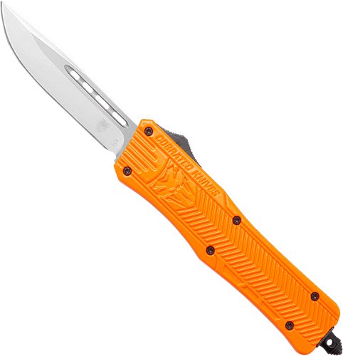 Cobratec MORCTK1MDNS Medium OTF Knife Orange 3" Drop Point Blade - CobraTec Knives