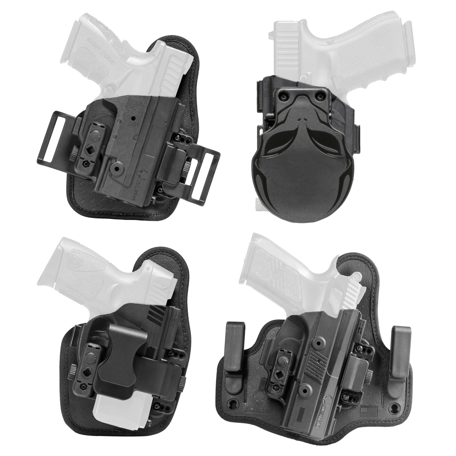 Alien Gear SSHK-0601-RH-D Core Carry Pack, 1.5" Belt Holster, Black, RH