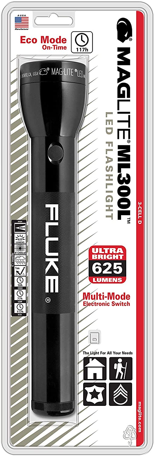 Maglite ML300L LED 3-Cell D Flashlight Black