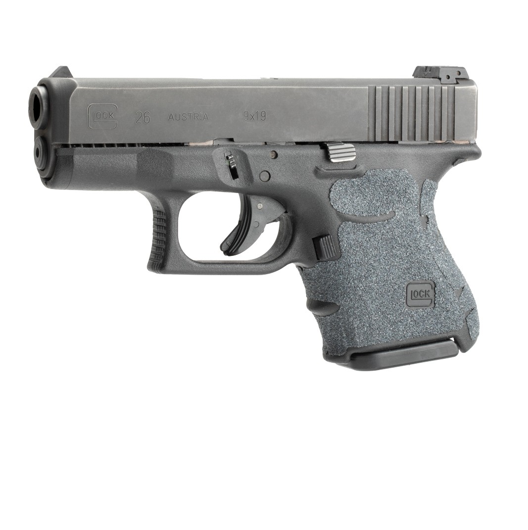 Hogue 18639 Glock 26 27 33 39 - Wrapter Grit Adhesive Grip - Black - Small Frame Sub-Compact Generation 3