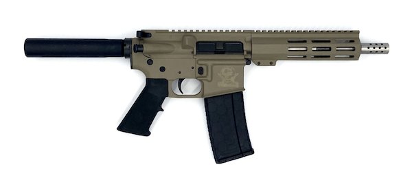 Great Lakes GL15223SSPFDE .223 Wylde AR15 Pistol 7.5" Barrel FDE Finish - Great Lakes Firearms - 223 Wylde