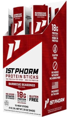 1ST PHORM PROTEIN BEEF STICKS BARBECUE SEASONED 15